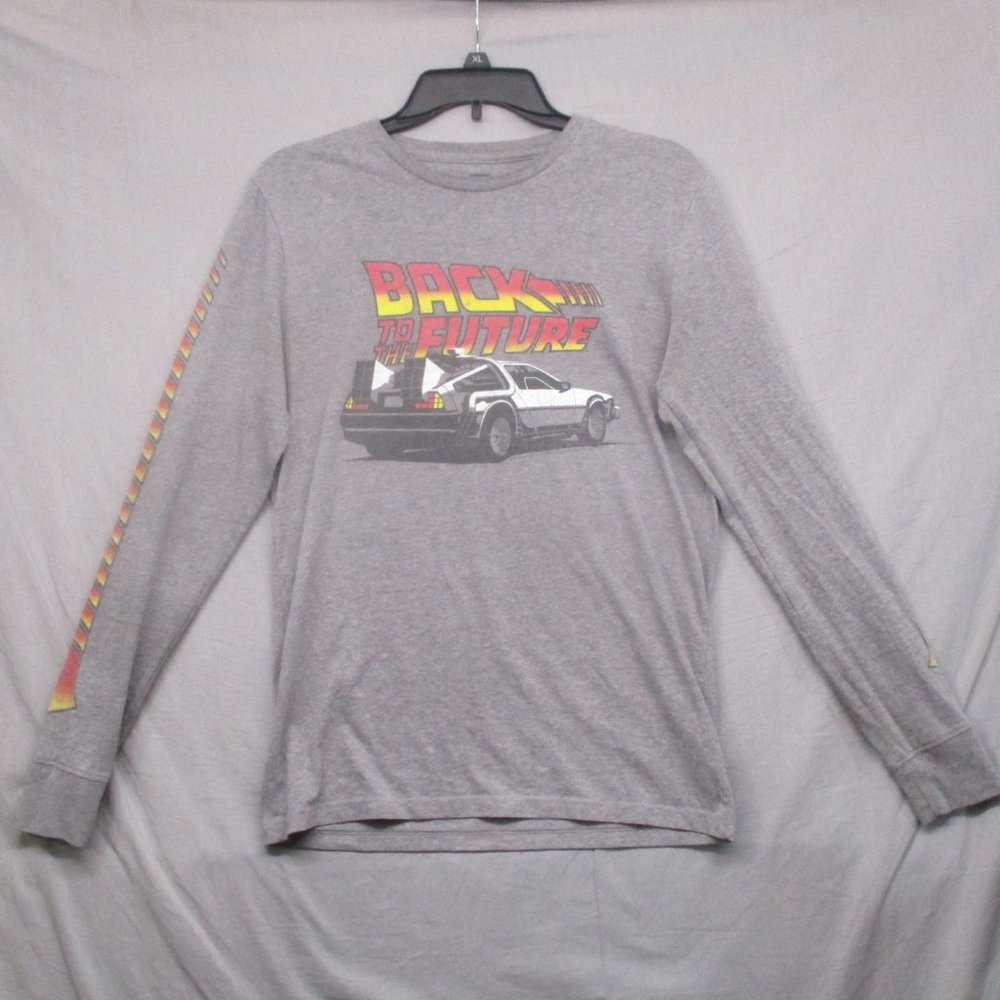 Old Navy Back To The Future Long Sleeve Shirt Gray Men Size |‎ S